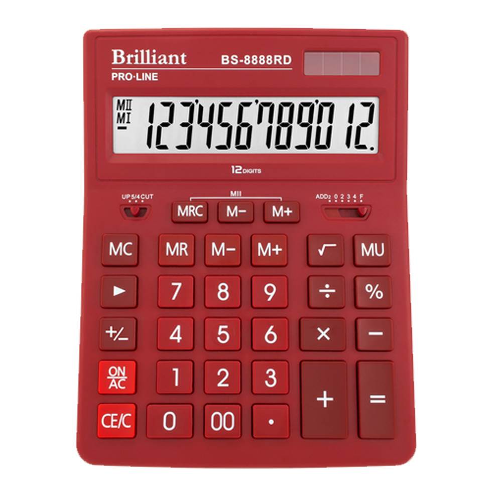 Калькулятор Brilliant BS-8888 червоний