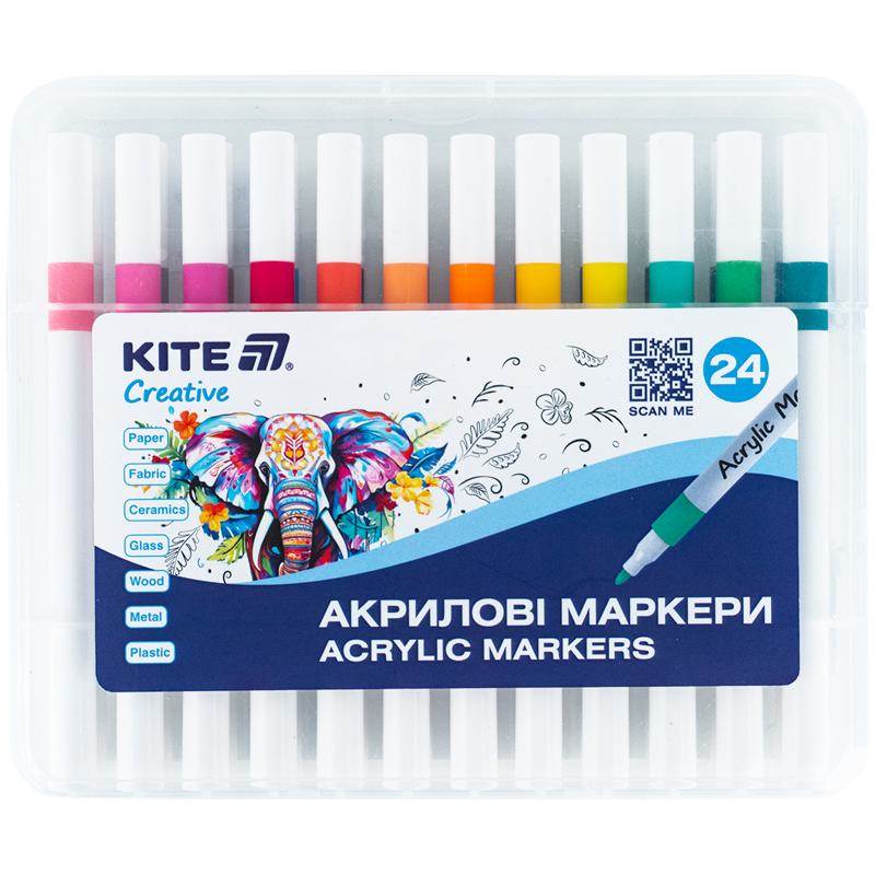 Маркери акрилові Kite Creative (24шт)