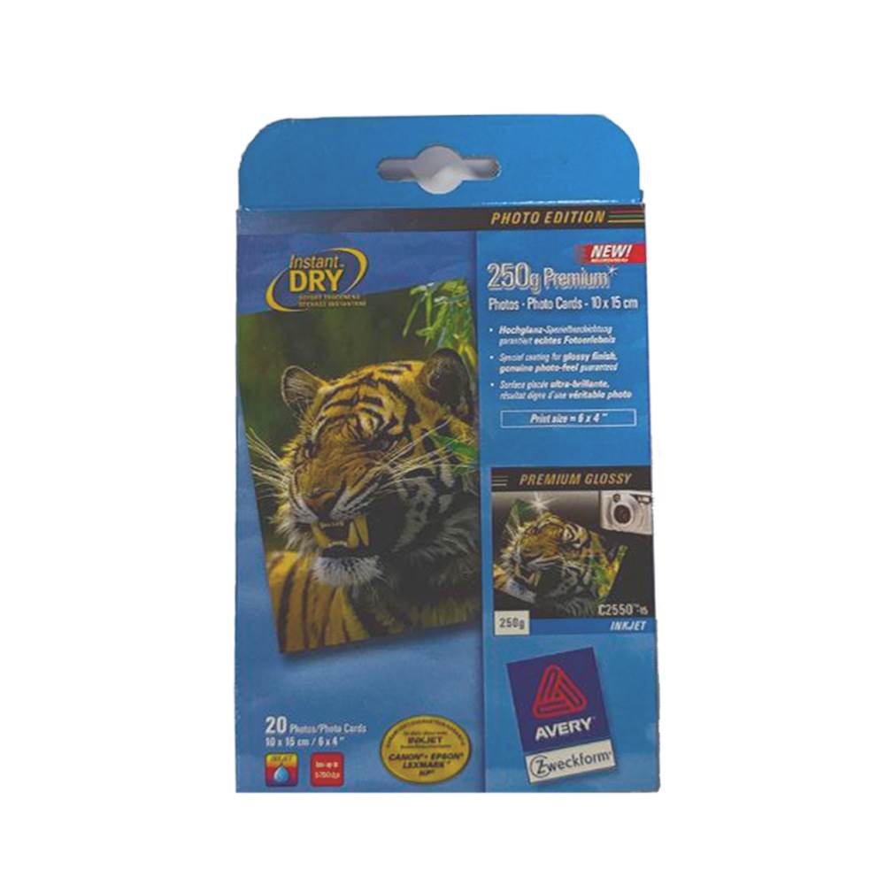 Фотопапір глянц. Avery Premium 10*15 см (260-20)