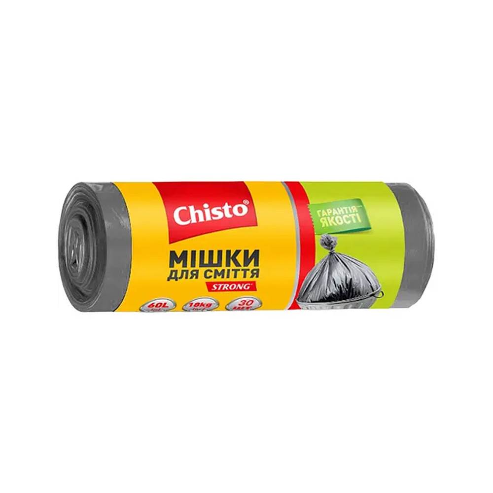 Пакет п/е смітн. Chisto Strong 60л. (30 шт) міцні