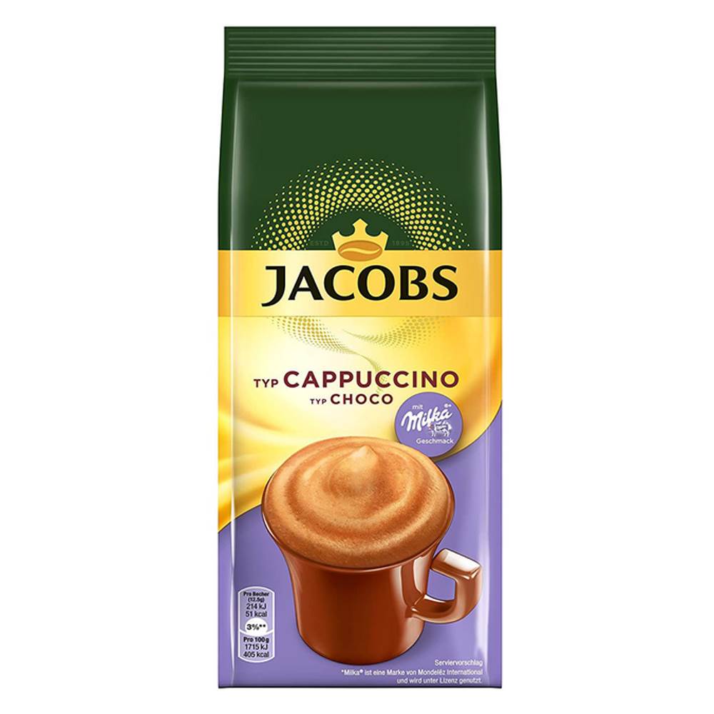 Кава Jacobs Cappuchino з какао розчинна 450 гр.