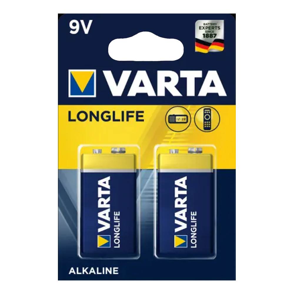 Батарейка Varta Longlife 9V крона 2шт