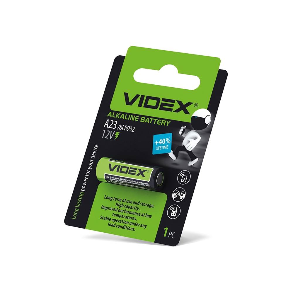 Батарейка Videx А23 лужна