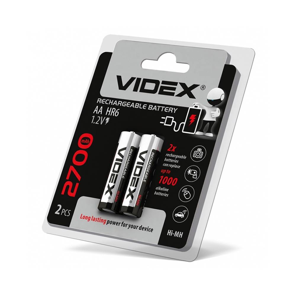 Акумулятор Videx LR06 (АА) 2700 mAh 2шт
