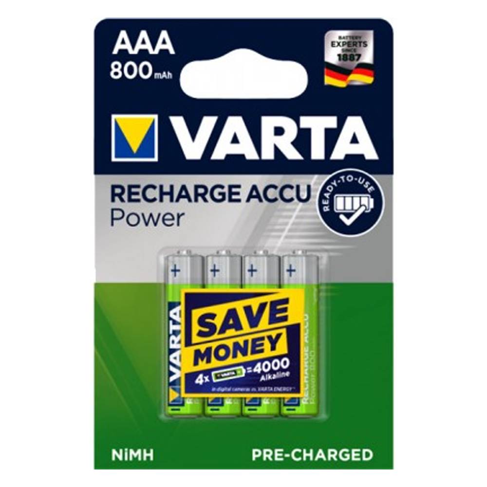 Акумулятор Varta LR03 (ААА) 800 mAh 4шт