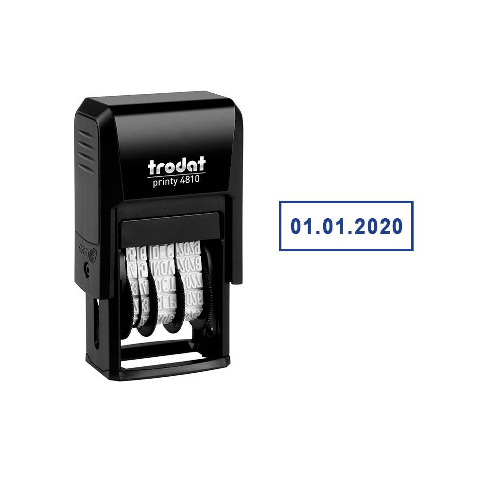 Датер Trodat 3,8мм банк (01.01.2020)
