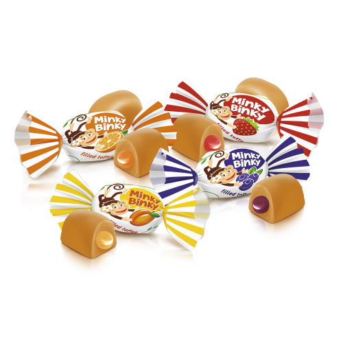 Цукерки Рошен Milky Binky з желейною начинкою 1 кг