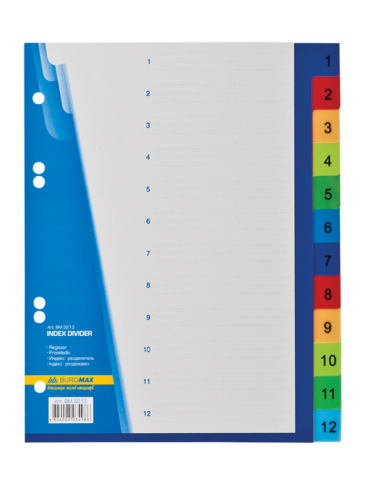 Розділювач Buromax цифровий 1-12 кол. (А5)