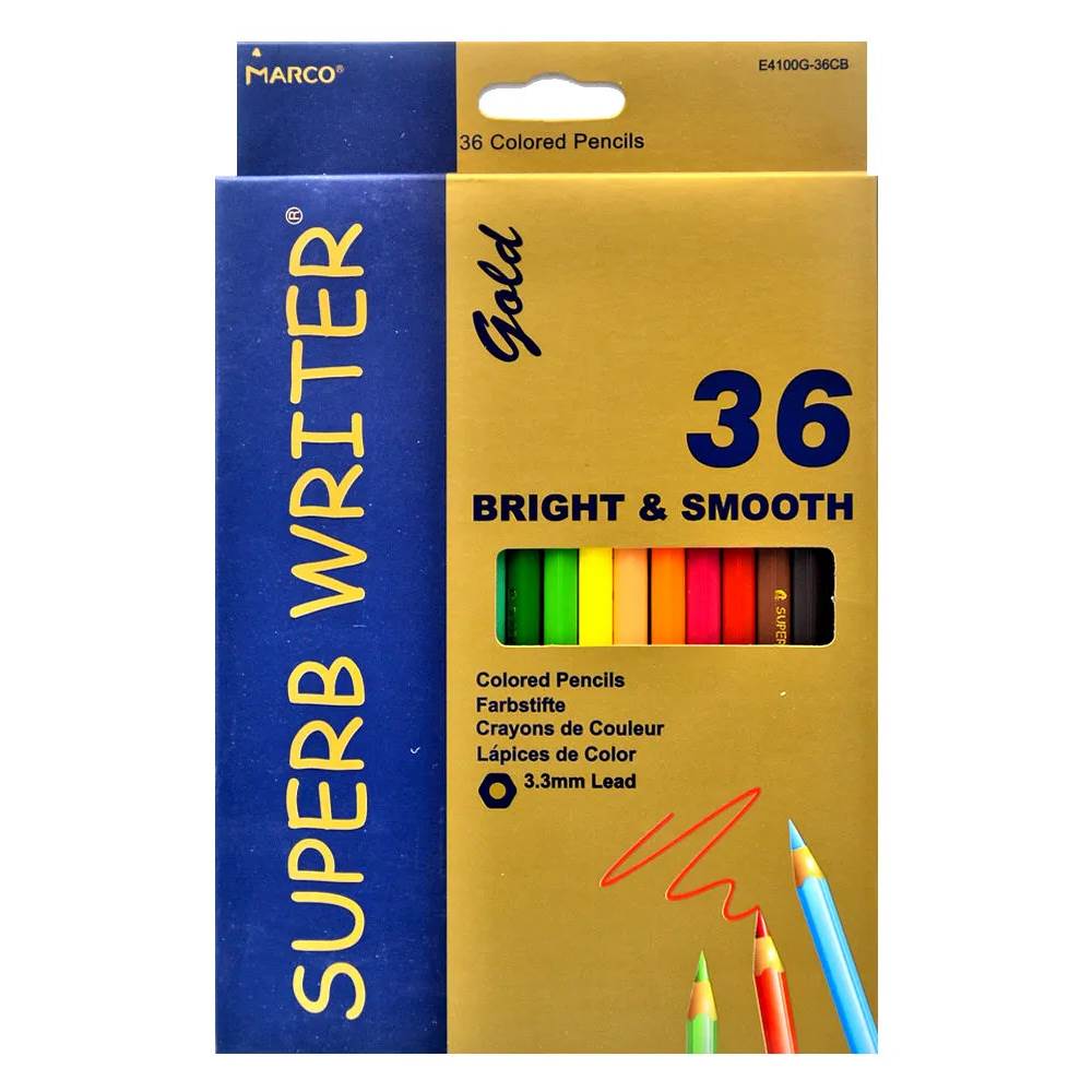 Олівці кольорові Marco Super Writer Gold (36 шт)