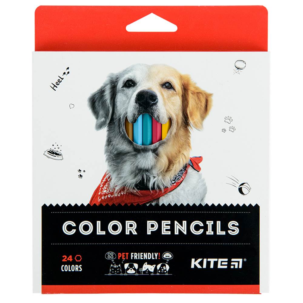 Олівці кольорові Kite Dogs (24 шт)