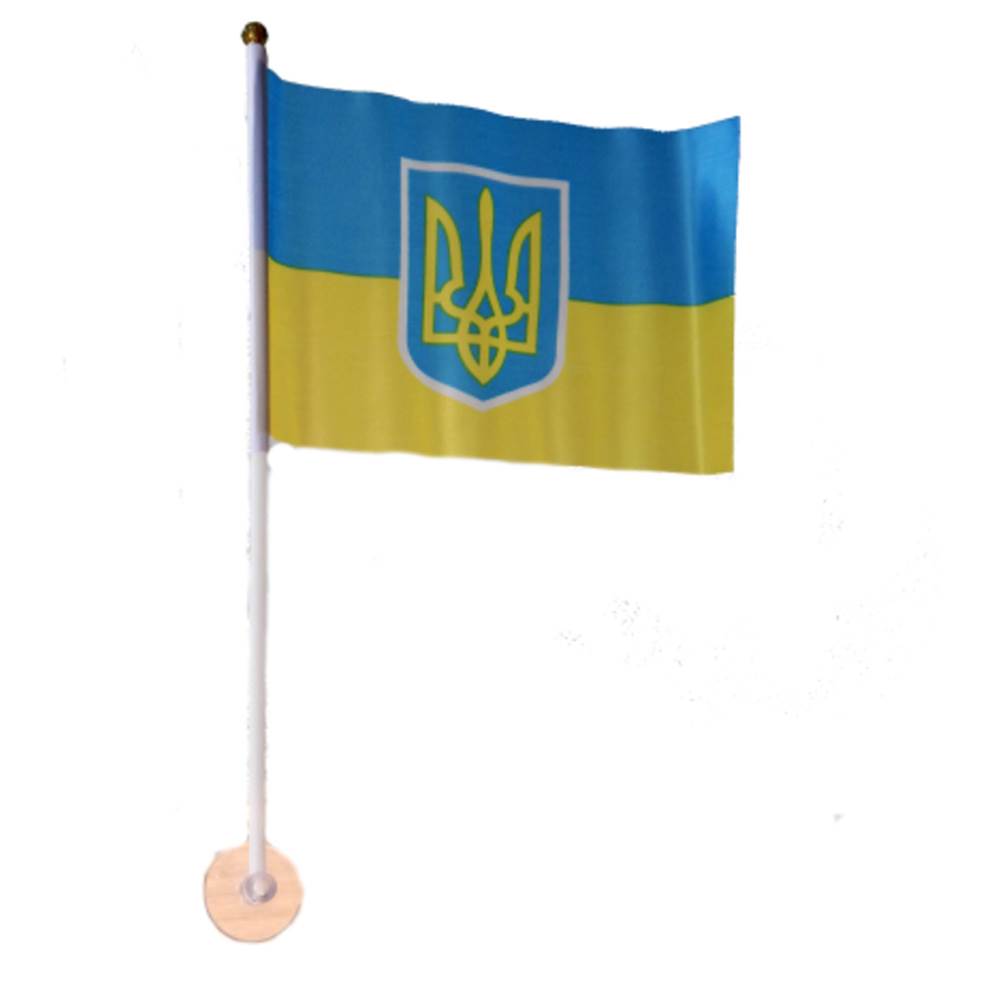 Прапорець Україна на присосці 20*28 см